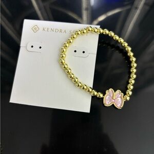 Kendra Scott Gold Bracelet with Pink Butterfly Charm